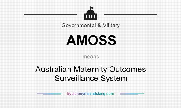 What does AMOSS mean? It stands for Australian Maternity Outcomes Surveillance System