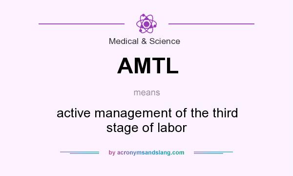 What does AMTL mean? It stands for active management of the third stage of labor