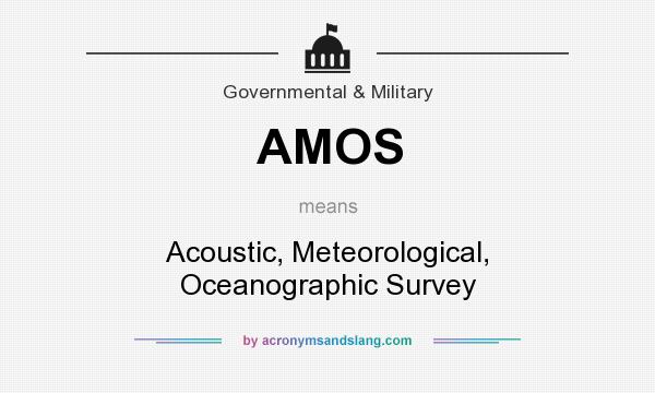 What does AMOS mean? It stands for Acoustic, Meteorological, Oceanographic Survey