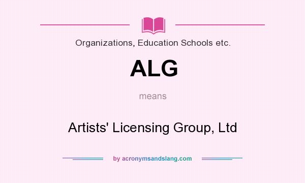 What does ALG mean? It stands for Artists` Licensing Group, Ltd