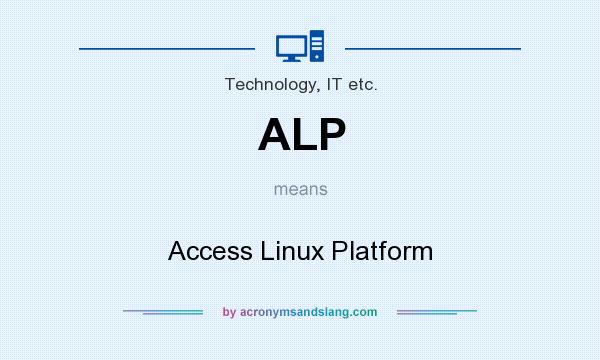 What does ALP mean? It stands for Access Linux Platform