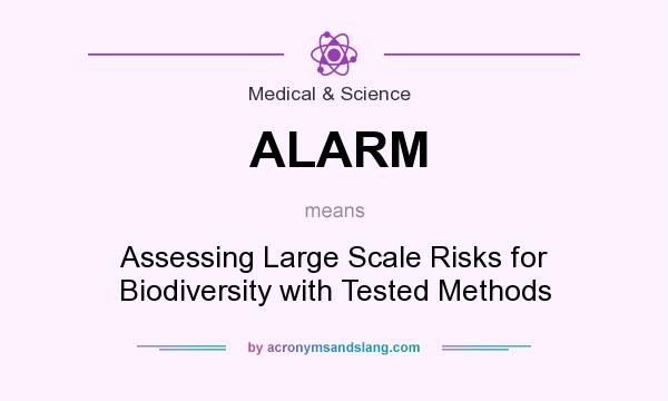 What does ALARM mean? It stands for Assessing Large Scale Risks for Biodiversity with Tested Methods