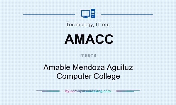 What does AMACC mean? It stands for Amable Mendoza Aguiluz Computer College