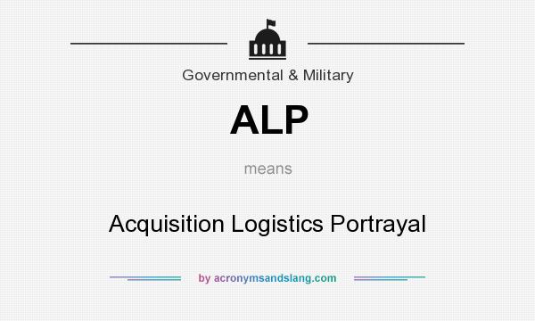 What does ALP mean? It stands for Acquisition Logistics Portrayal