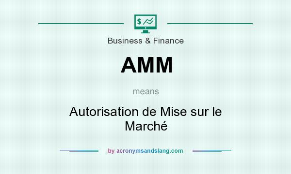 What does AMM mean? It stands for Autorisation de Mise sur le Marché