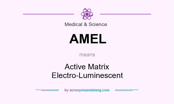 What does AMEL mean? It stands for Active Matrix Electro-Luminescent