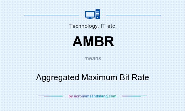 What does AMBR mean? It stands for Aggregated Maximum Bit Rate