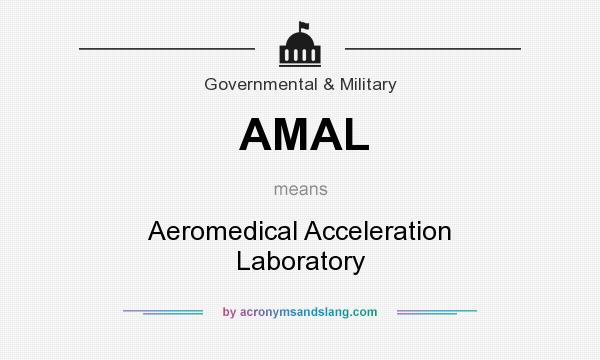 What does AMAL mean? It stands for Aeromedical Acceleration Laboratory