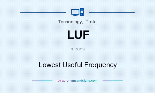 What does LUF mean? It stands for Lowest Useful Frequency