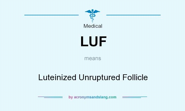 What does LUF mean? It stands for Luteinized Unruptured Follicle