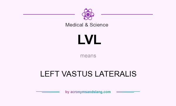 What does LVL mean? It stands for LEFT VASTUS LATERALIS