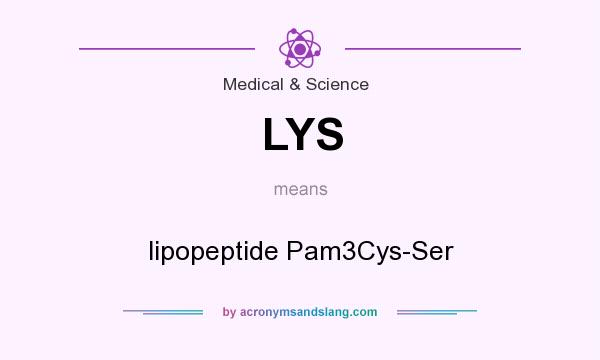 What does LYS mean? It stands for lipopeptide Pam3Cys-Ser