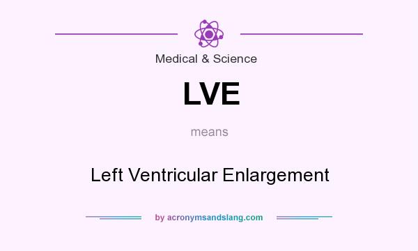 What does LVE mean? It stands for Left Ventricular Enlargement
