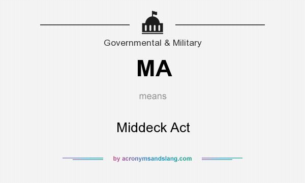 What does MA mean? It stands for Middeck Act