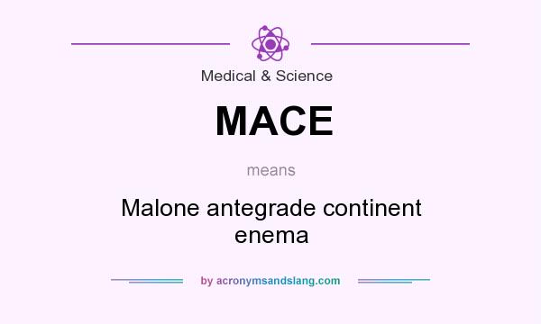 What does MACE mean? It stands for Malone antegrade continent enema