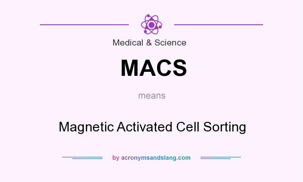 What does MACS mean? It stands for Magnetic Activated Cell Sorting
