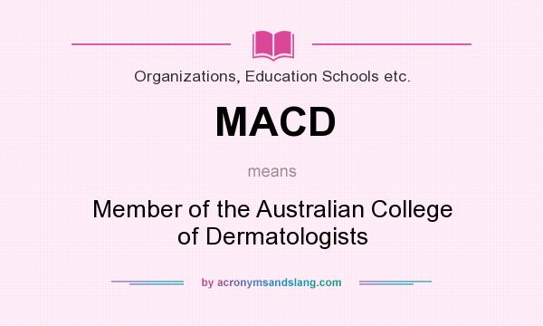 What does MACD mean? It stands for Member of the Australian College of Dermatologists