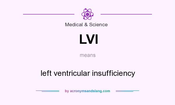 What does LVI mean? It stands for left ventricular insufficiency