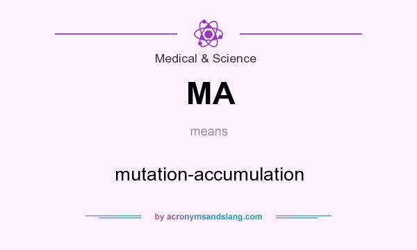 What does MA mean? It stands for mutation-accumulation