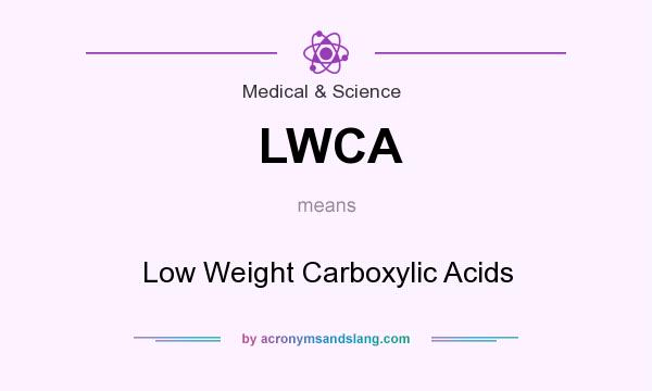 What does LWCA mean? It stands for Low Weight Carboxylic Acids