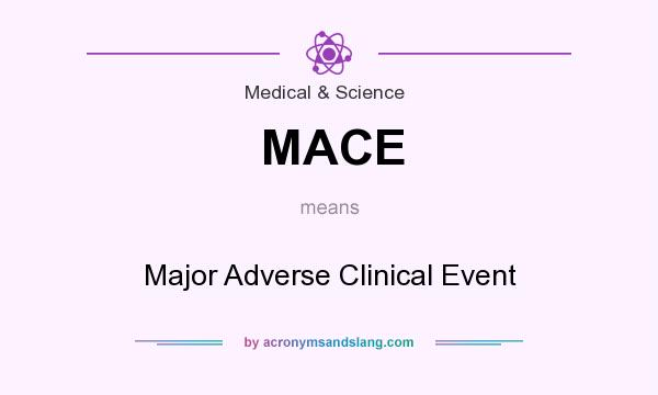 What does MACE mean? It stands for Major Adverse Clinical Event
