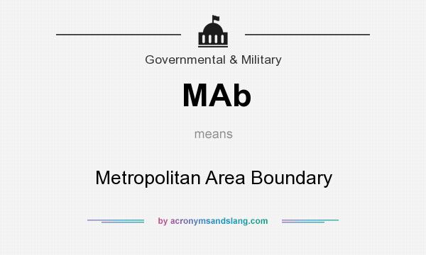 What does MAb mean? It stands for Metropolitan Area Boundary