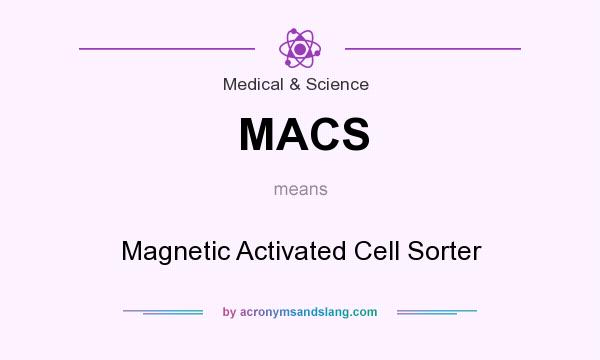 What does MACS mean? It stands for Magnetic Activated Cell Sorter