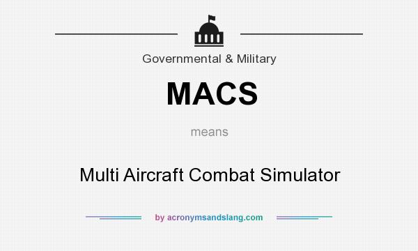 What does MACS mean? It stands for Multi Aircraft Combat Simulator