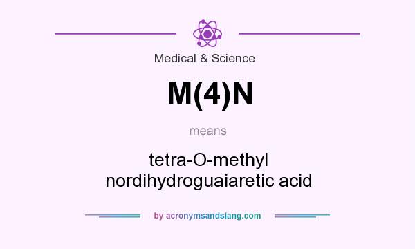 What does M(4)N mean? It stands for tetra-O-methyl nordihydroguaiaretic acid