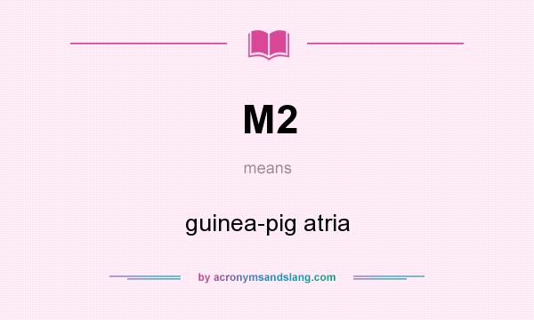 What does M2 mean? It stands for guinea-pig atria