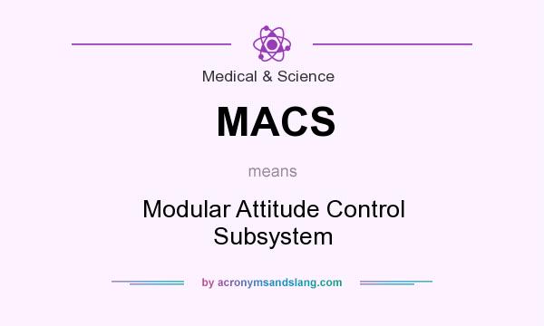 What does MACS mean? It stands for Modular Attitude Control Subsystem