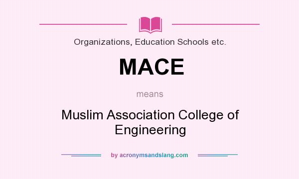 What does MACE mean? It stands for Muslim Association College of Engineering