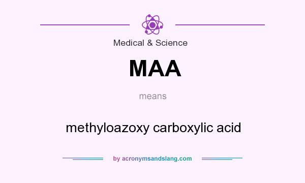 What does MAA mean? It stands for methyloazoxy carboxylic acid