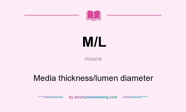 What does M/L mean? It stands for Media thickness/lumen diameter