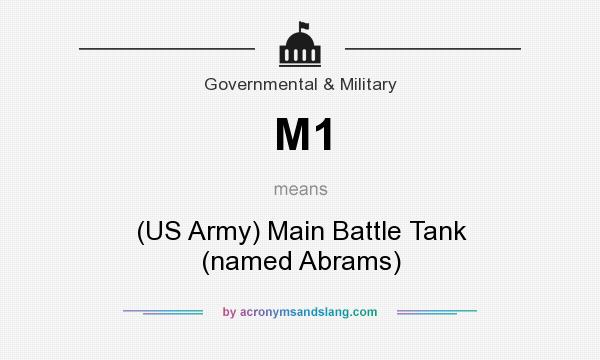 What does M1 mean? It stands for (US Army) Main Battle Tank (named Abrams)