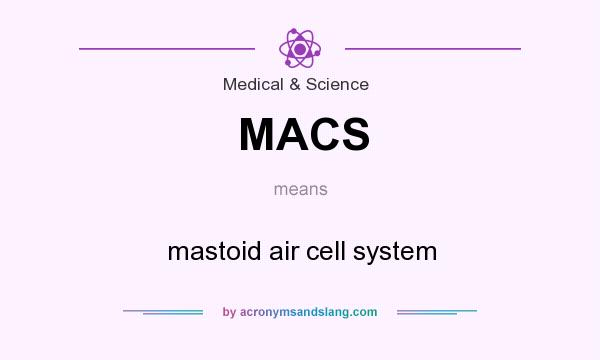 What does MACS mean? It stands for mastoid air cell system