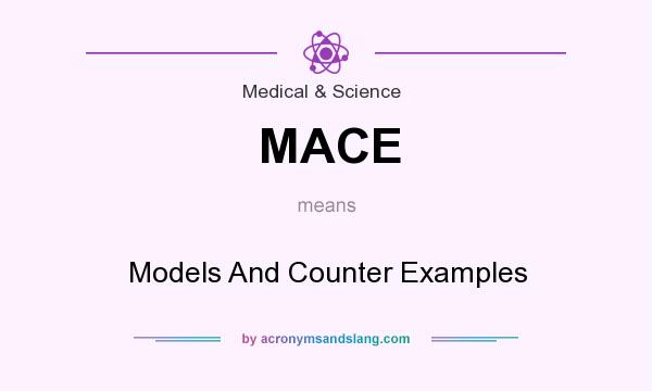 What does MACE mean? It stands for Models And Counter Examples