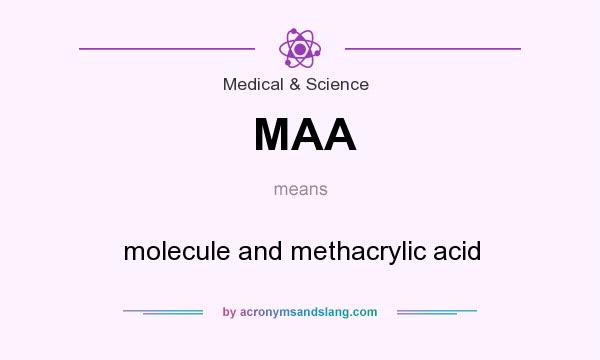 What does MAA mean? It stands for molecule and methacrylic acid