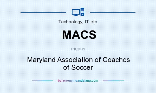 What does MACS mean? It stands for Maryland Association of Coaches of Soccer