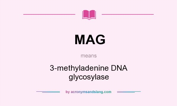 What does MAG mean? It stands for 3-methyladenine DNA glycosylase