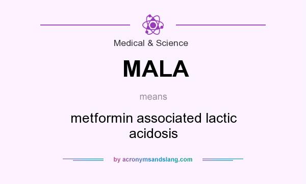 What does MALA mean? It stands for metformin associated lactic acidosis