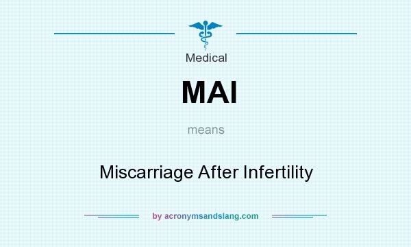 What does MAI mean? It stands for Miscarriage After Infertility