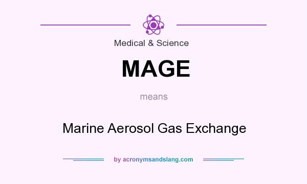 What does MAGE mean? It stands for Marine Aerosol Gas Exchange