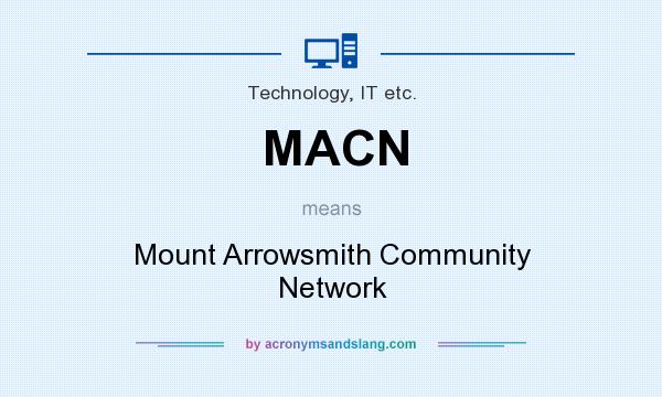 What does MACN mean? It stands for Mount Arrowsmith Community Network