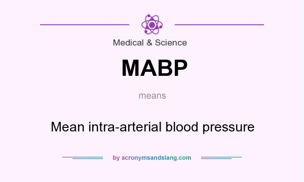 What does MABP mean? It stands for Mean intra-arterial blood pressure