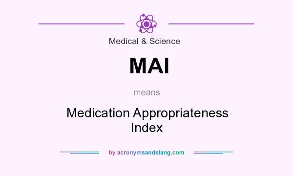 What does MAI mean? It stands for Medication Appropriateness Index