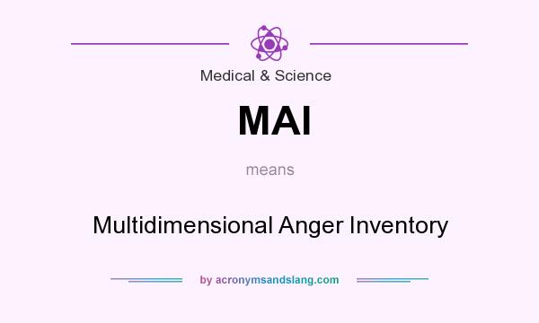 What does MAI mean? It stands for Multidimensional Anger Inventory