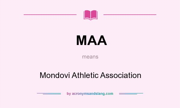 What does MAA mean? It stands for Mondovi Athletic Association