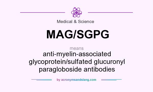 What does MAG/SGPG mean? It stands for anti-myelin-associated glycoprotein/sulfated glucuronyl paragloboside antibodies