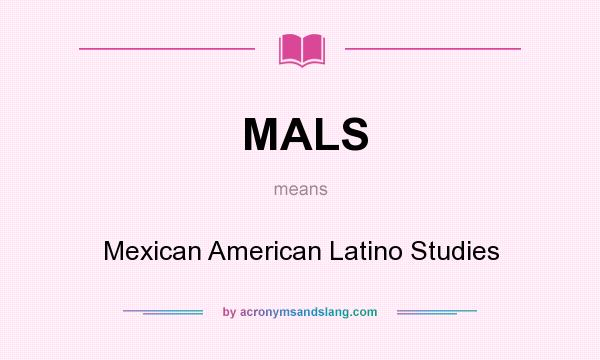 What does MALS mean? It stands for Mexican American Latino Studies